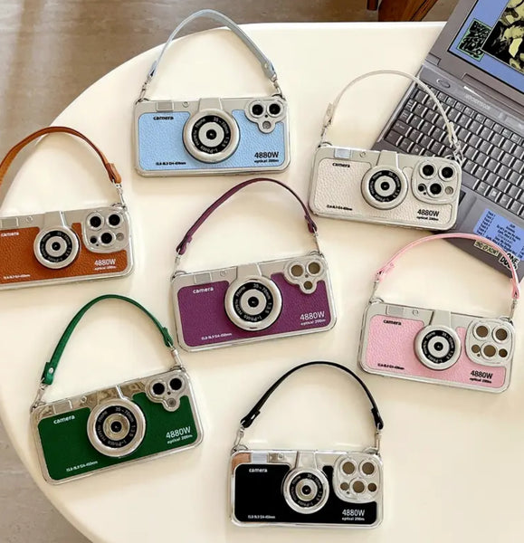 iPhone, Trendy Vintage Camera case w/ Strap-One