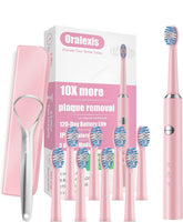 Electric Toothbrush for Adults and Kids, with Tongue Scraper Kit