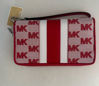Jet Set Travel Large Striped Logo Jacquard Smartphone Wristlet