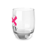 Graphic Custom Designed "Fu@k Cancer" Whiskey Glass
