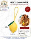 Lemon Faux Leather Bag Charm | Purse Charm | Keychain Accessory