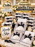 Exquisite Handcrafted Camellia Flower Hanging Aromatherapy, Luxury Boxed Gift