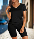 Sexy V Neck Short Set
