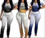Two Piece Set w/“Stacked Pants Stay Humble/Hustle Hard”