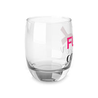 Graphic Custom Designed "Fu@k Cancer" Whiskey Glass