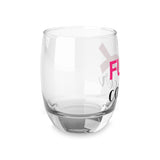 Graphic Custom Designed "Fu@k Cancer" Whiskey Glass