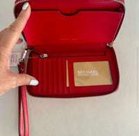 Jet Set Travel Large Striped Logo Jacquard Smartphone Wristlet