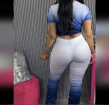 Two Piece Set w/“Stacked Pants Stay Humble/Hustle Hard”