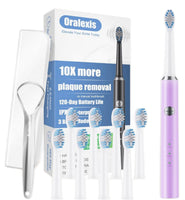 Electric Toothbrush for Adults and Kids, with Tongue Scraper Kit