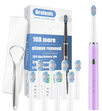 Electric Toothbrush for Adults and Kids, with Tongue Scraper Kit
