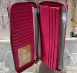 MICHAEL KORS, Jet Set Travel Zebra Print Calf Hair Continental Wallet/ Wristlet Phone Case