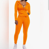 Two Pcs Chill Set, Hooded Jacket & Matching Pants