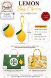 Lemon Faux Leather Bag Charm | Purse Charm | Keychain Accessory