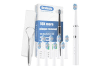 Electric Toothbrush for Adults and Kids, with Tongue Scraper Kit