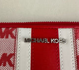 Jet Set Travel Large Striped Logo Jacquard Smartphone Wristlet