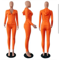Two Pcs Chill Set, Hooded Jacket & Matching Pants