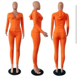 Two Pcs Chill Set, Hooded Jacket & Matching Pants