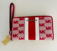 Jet Set Travel Large Striped Logo Jacquard Smartphone Wristlet