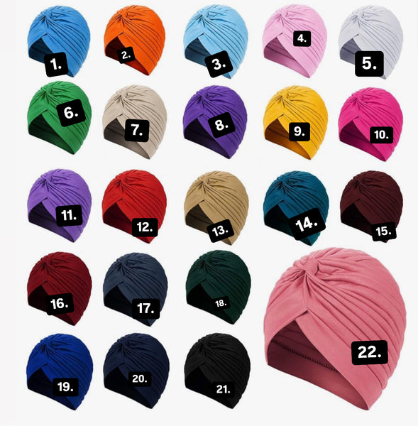 Women's Comfortable Chemotherapy Turban - Multicolor Polyester Beanie