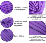 Women's Comfortable Chemotherapy Turban - Multicolor Polyester Beanie