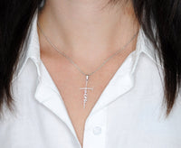 FAITH Cursive Shaped Cross Necklace