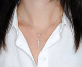FAITH Cursive Shaped Cross Necklace