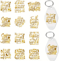3 FAITH Inspirational Vintage Style Keychains