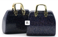 One 925 Gold Plated 1.2mm Snake Chain (18”) with your choice of Hand crafted Natural Gem Stone Handbag.