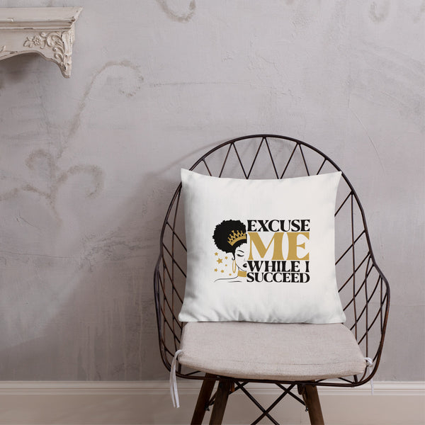 Graphic "Watch Me" Premium Pillow
