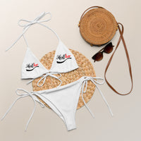 Graphic Custom Designed "HUSTLHER"  Two-Piece String Bikini Set