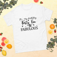 Graphic "FORTY FIVE Birthday" T-Shirt