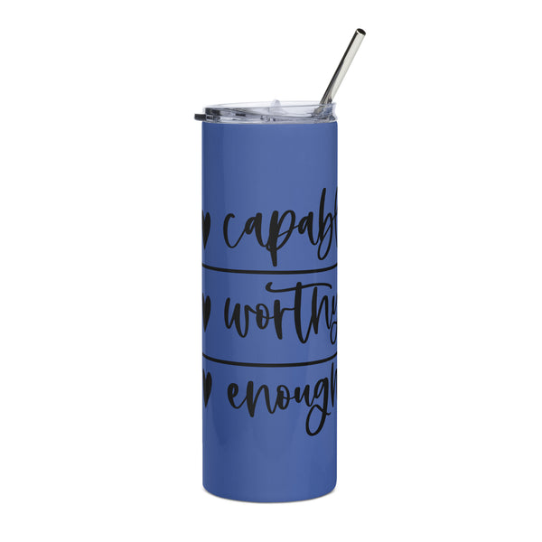 Graphic Stainless Steel CUSTOM "I AM"........Tumbler-PURPLE
