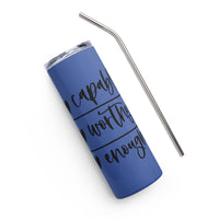 Graphic Stainless Steel CUSTOM "I AM"........Tumbler-PURPLE