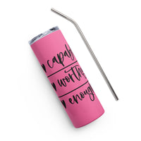Graphic Stainless Steel CUSTOM "I AM"........Tumbler-PINK