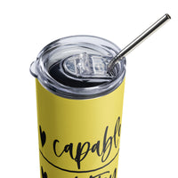 Graphic Stainless Steel CUSTOM "I AM"........Tumbler-YELLOW