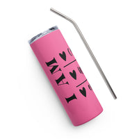 Graphic Stainless Steel CUSTOM "I AM"........Tumbler-PINK