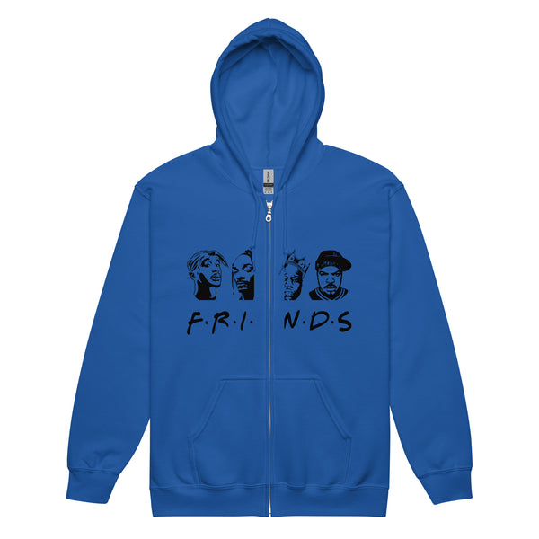 Graphic "FRIENDS" Unisex Zipper Hooded