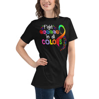 Graphic Custom Unisex "FIGHT CANCER IN  ALL COLORS " T-SHIRT