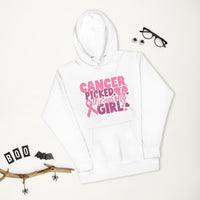 Graphic "Cancer Picked The Wrong Girl" Hooded