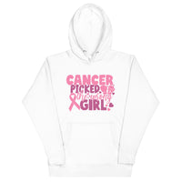 Graphic "Cancer Picked The Wrong Girl" Hooded