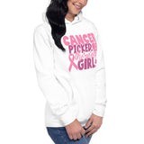 Graphic "Cancer Picked The Wrong Girl" Hooded