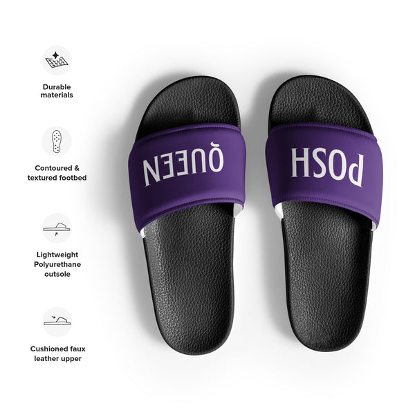 Graphic "Posh Queen" Women's slides (Custom for Posh)