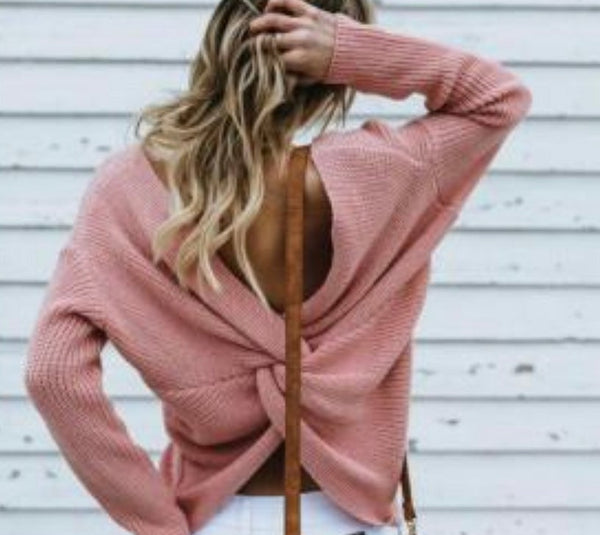 Tie Me Back Sweater