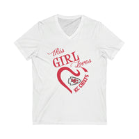 Graphic T-Shirt "This Girl...KC" V Neck