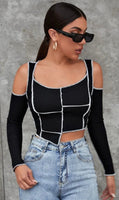 Queen's Asymmetrical Stitch Top