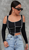 Queen's Asymmetrical Stitch Top