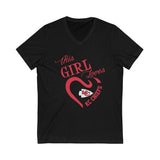 Graphic T-Shirt "This Girl...KC" V Neck