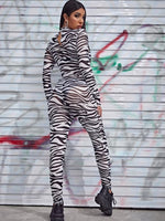 Zebra Print Jumpsuit