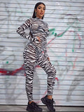 Zebra Print Jumpsuit