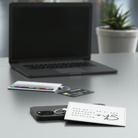 Graphic Saffiano Leather "Motivates" Card Holder
